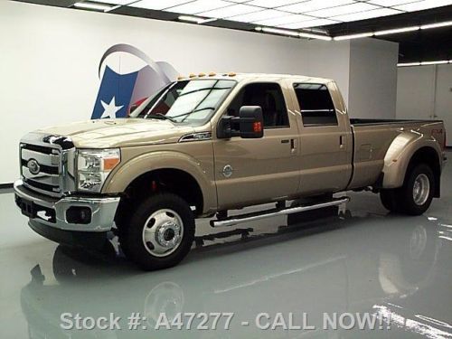 2012 ford f-350 lariat crew 4x4 fx4 diesel drw nav 45k! texas direct auto