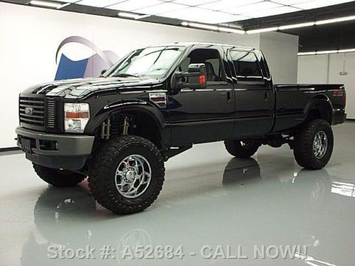 2009 ford f-350 fx4 crew diesel 4x4 lift leather 49k mi texas direct auto