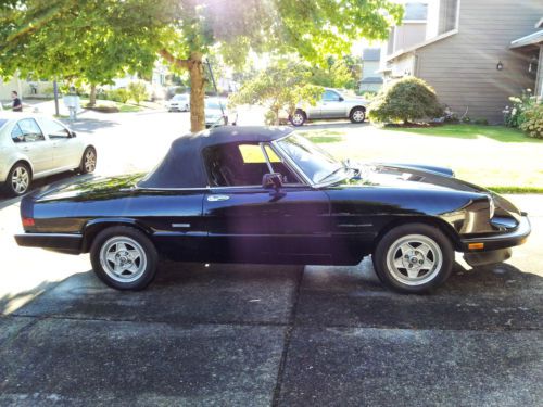 1986 alfa romeo spider veloce convertible black 2dr italian roadster