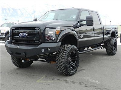 Ford crew cab powerstroke diesel  4x4 lariat custom new lift wheels tires bumper