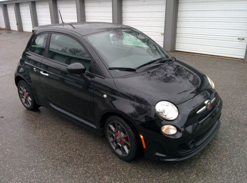 2012 fiat 500 abarth, black on black, factory warranty