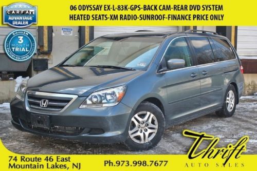 06 odyssay ex-l-83k-gps-back cam-rear dvd system-heated seats-xm radio-sunroof