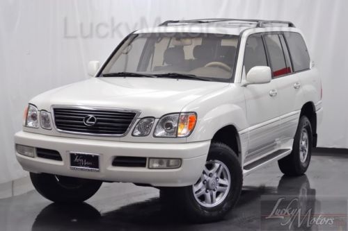 1999 lexus lx 470 luxury, rear dvd, tow pkg, heated leather, 3rd row, roof rack