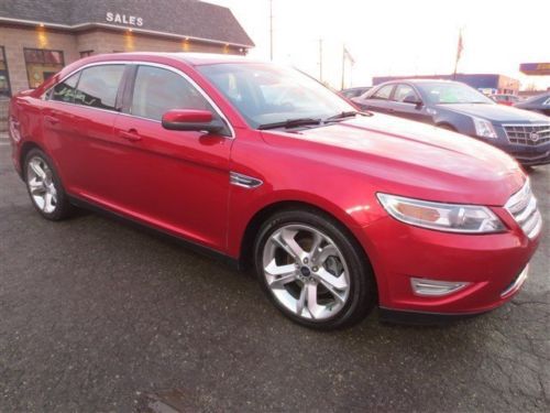 Sho awd 3.5l cd turbocharged candy red metallic tinted charcoal black leather