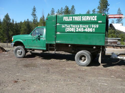 Ford f47 chip truck with dump, 4-wheel drive,