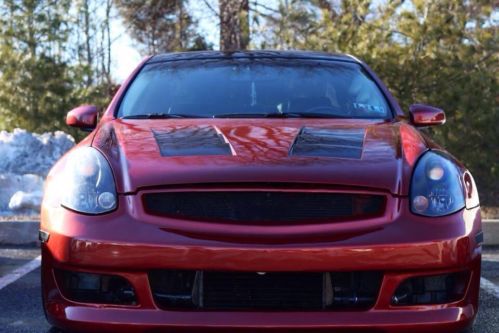 2006 infiniti g35 3.5l 360rwhp rear mount turbo volcano red pearl