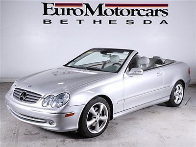 Cooled/heated seats xenon convertible silver 7 ash leather 06 clk350 04 clk500