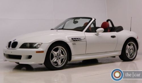 M roadster convertible 41k miles! white/red heated leather pwr top immaculate