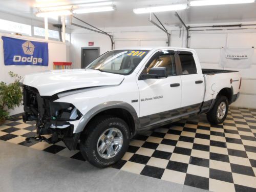 2011 dodge ram 1500 quad cab 4x4 slt hemi no reserve salvage rebuildable damaged