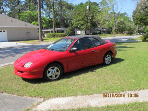 Red hot pontiac convertible