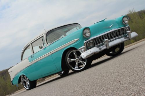 1956 chevy 210 post restomod, 350ci, auto, ps, pdb, a/c, rims, solid!!