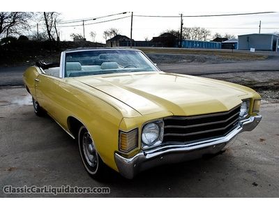 1972 chevrolet chevelle convrtible 350 automatic ps matching numbers pt pb