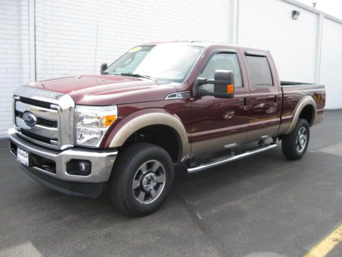 2012 ford f-350 super duty lariat crew cab pickup 4-door 6.2l 6977 miles perfect