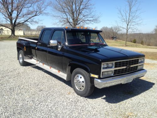 1989 chevrolet r3500 silverado crew cab pickup 4-door 7.4l dually c3500