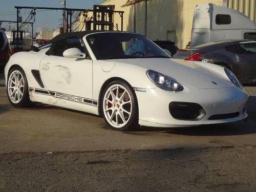 2012 porsche boxster spyder damaged salvage rebuilder runs! only 21k miles l@@k!