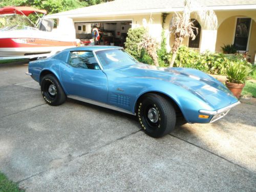 1970 corvette coupe - 350/300 - mulsanne blue / bright blue - factory a/c