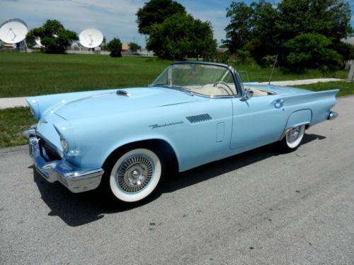Mint 1957 ford thunderbird, frame off restoration, both tops, automatic, perfect