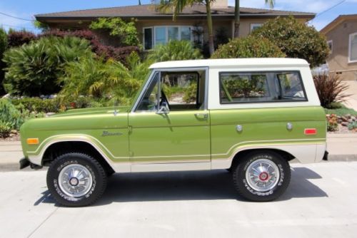 1975 ford bronco ranger 4x4 v8 uncut 100% rust free california truck