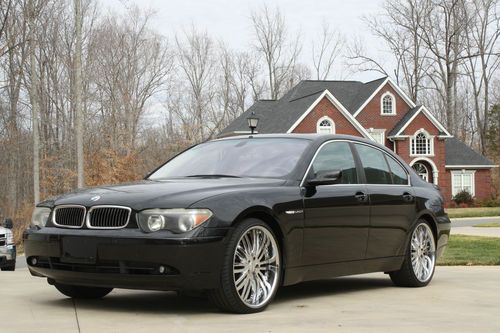 2003 bmw 745i sport 22" verde wheels clean carfax low miles no reserve