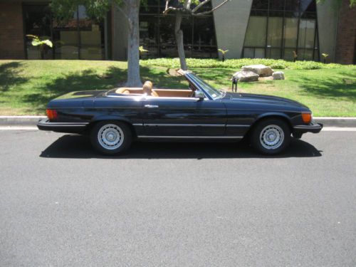 Beautiful original1984 mercedes benz 380sl darkk blue/tan low miles