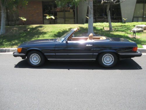 BEAUTIFUL ORIGINAL1984 MERCEDES BENZ 380SL DARKK BLUE/TAN LOW MILES, image 2