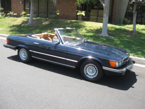 BEAUTIFUL ORIGINAL1984 MERCEDES BENZ 380SL DARKK BLUE/TAN LOW MILES, image 7