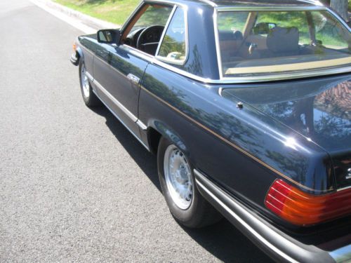 BEAUTIFUL ORIGINAL1984 MERCEDES BENZ 380SL DARKK BLUE/TAN LOW MILES, image 15