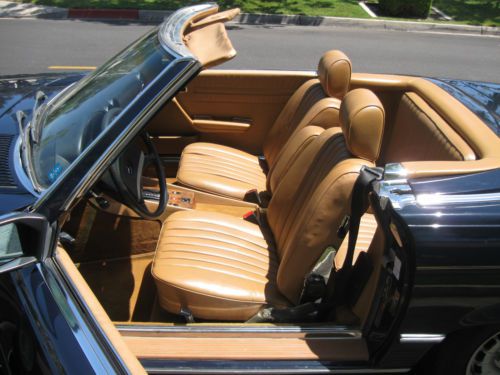 BEAUTIFUL ORIGINAL1984 MERCEDES BENZ 380SL DARKK BLUE/TAN LOW MILES, image 18