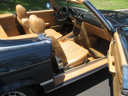 BEAUTIFUL ORIGINAL1984 MERCEDES BENZ 380SL DARKK BLUE/TAN LOW MILES, image 20