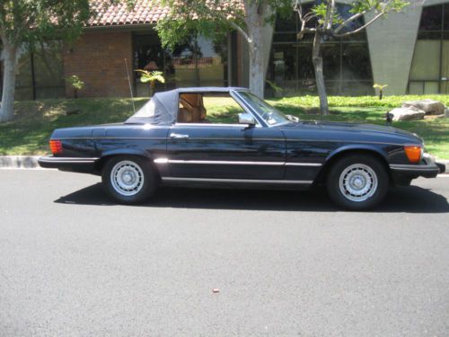 BEAUTIFUL ORIGINAL1984 MERCEDES BENZ 380SL DARKK BLUE/TAN LOW MILES, image 24