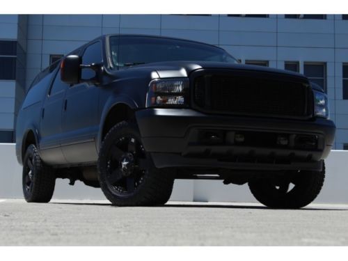 2004 ford excursion:: 4x4::diesel::limited::custom matte paint::kmc rockstars::