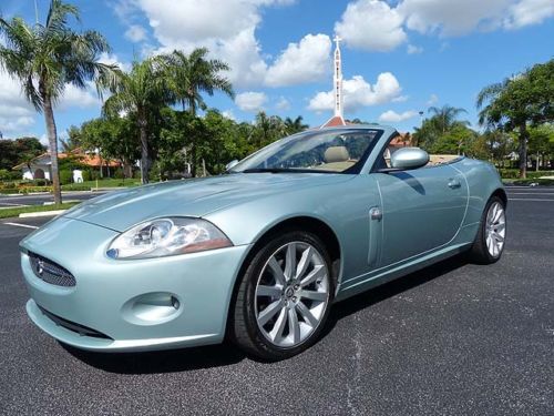 Beautiful 2007 xk convertible, seafrost - luxury pkg, alpine audio - florida car