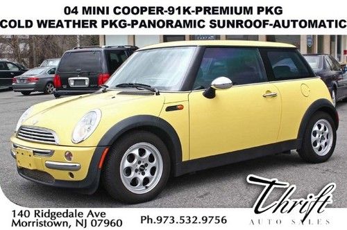 04 mini cooper-91k-premium pkg-cold weather pkg-panoramic sunroof-automatic