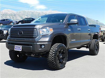 Tundra crew max limited 4x4 5.7 v8 leather custom new lift wheels tires auto