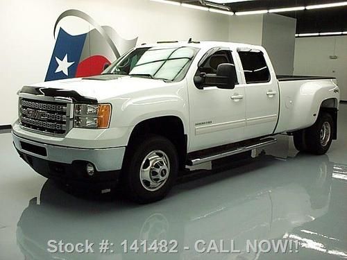 2012 gmc sierra 3500 4x4 slt crew diesel dually nav 38k texas direct auto