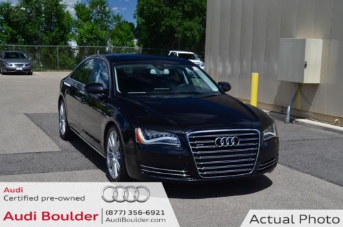 2012 audi a8 quattro l sedan 4-door 4.2l phantom black pearl affect