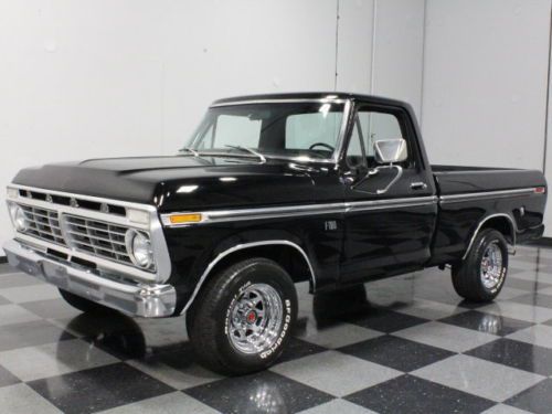 Nicely restored southern truck, black on black w/great trim, 302 v8, 4 bbl, auto