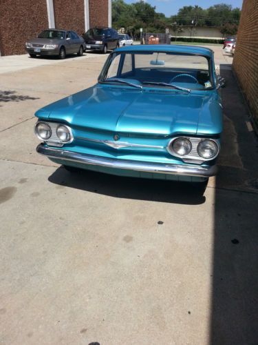 1961 chevy corvair  4doors emerald green 3speed standard fully restored