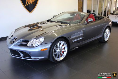 Slr roadster, grey metallic/red leather, carbon fiber, excellent condition