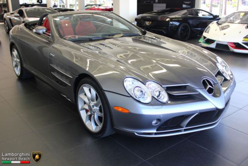 SLR Roadster, Grey Metallic/Red Leather, Carbon Fiber, Excellent Condition, image 2