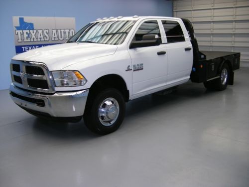 We finance!!! 2013 ram 3500hd slt 4x4 diesel dually flat bed 28k mi texas auto