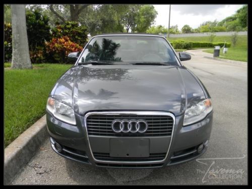 07 a4 cabriolet clean carfax heated seats convertible premium pkg xenon fl