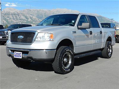 Ford f150 crew cab xlt 4x4 triton v8 5.4 custom wheels tires shortbed auto tow