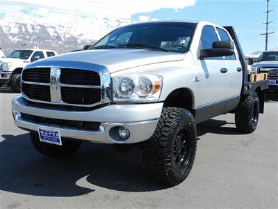 Quad cab slt 4x4 cummins diesel custom lift wheels tires flatbed clean truck