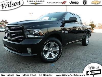Sport 5.7l ram 2wd black uconnect 8.4 low miles clean backup camera heated seats