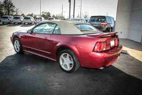 2000 Ford Mustang GT Convertible Leather Red Premium 5 Speed Automatic Power Sea, image 3