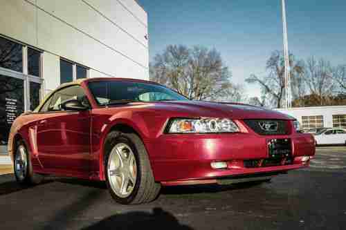 2000 Ford Mustang GT Convertible Leather Red Premium 5 Speed Automatic Power Sea, image 7