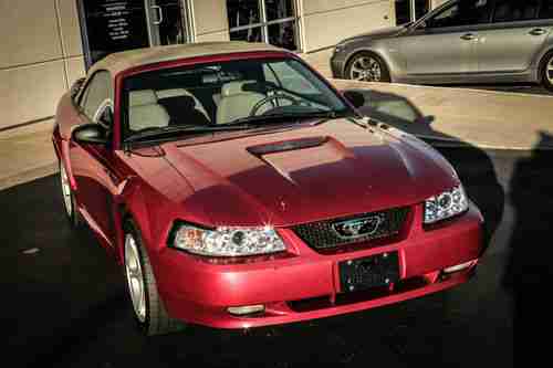 2000 Ford Mustang GT Convertible Leather Red Premium 5 Speed Automatic Power Sea, image 8