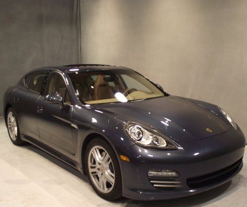 Certified 2011 11 porsche panamera 4 blue/tan awd 29k miles 1 owner clean carfax