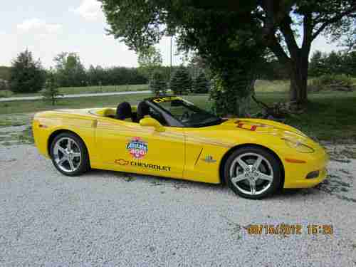 2007 Brickyard Corvette convertible Festival car LOW MILES velocity yellow, image 2